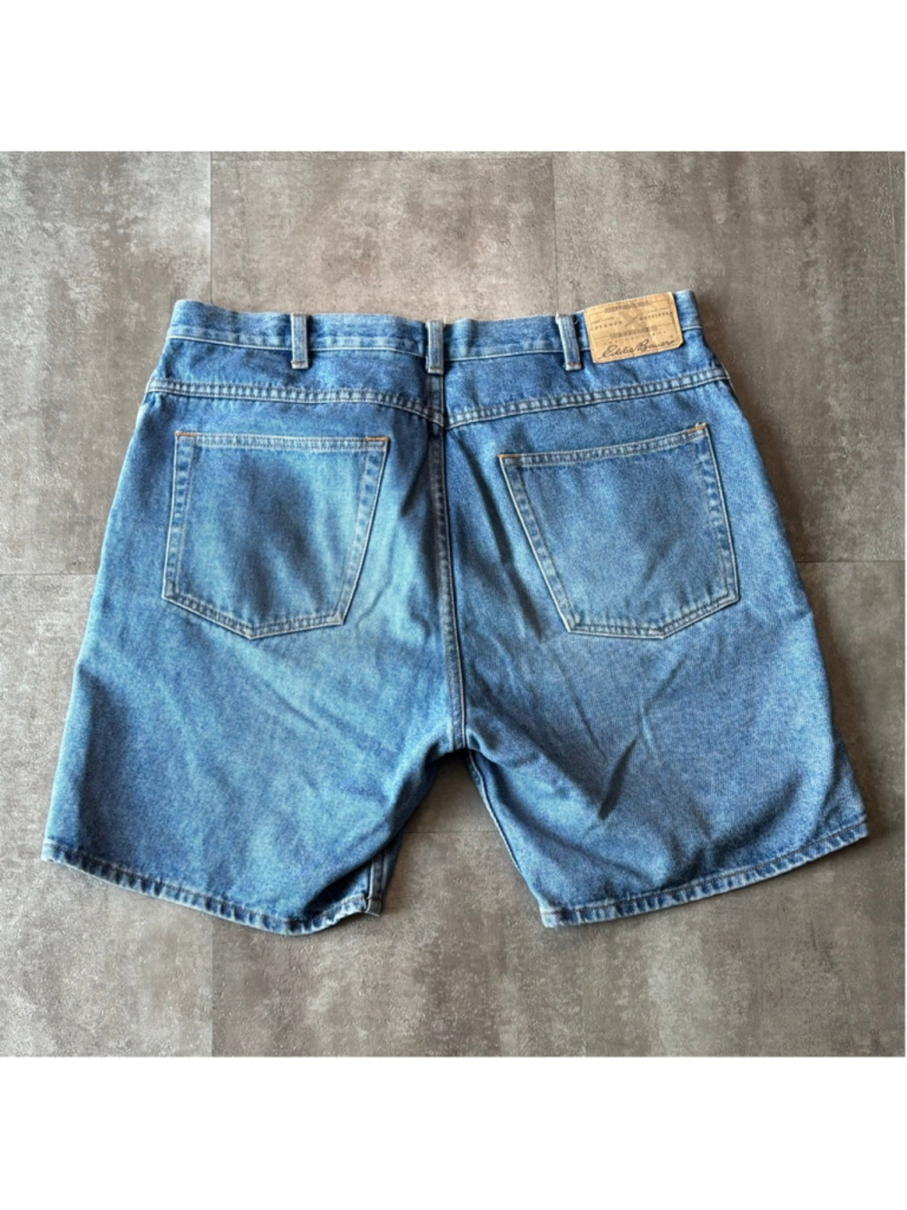 Vintage Eddie Bauer Relaxed Fit Jean Shorts Men’s 36 Blue - Picture 2 of 5